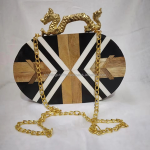 Bolso de mano de noche de resina de moda pintado a mano hecho a mano para mujer colores y tamaños personalizados estilo Ángel más vendido de la India - Product Image 1