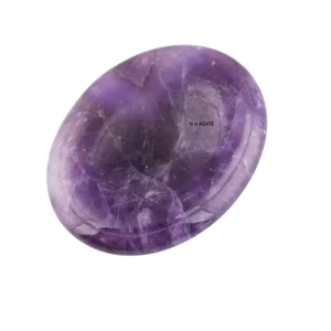 Best Quality Natural Amethyst Worry Stone Thumb Stone Palm Stone <b>for</b> <b>Crystal</b> Healing And Meditation Bulk - Product Image 2