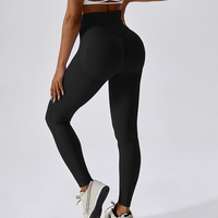 Leggings Scrunch Butt pour femmes, bleu marine, sans couture, taille haute, effet push-up fessier, collants de sport, logo personnalisé, résistants aux squats, pantalons de yoga