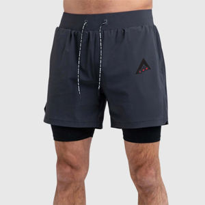Short de gym unisexe décontracté 2in1 High Street vente en gros de short d'entraînement en toile pour le sport et l'exercice - Product Image 1