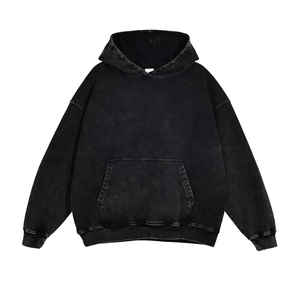 Sweat à capuche surdimensionné élégant pour hommes avec poche avant Confortable à la mode Vêtements décontractés pour l'hiver basiques coton mélangé - Product Image 6