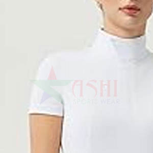 Women's Professional Equestrian <b>Horse</b>-<b>Riding</b> Show Shirt Short Sleeve Waterproof Windproof Spandex/Polyester Material Competition - Product Image 5