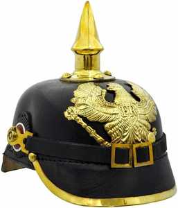 Casque allemand en cuir Casque médiéval impérial Casque de couronne fait à la main Artisanat en métal Impression personnalisée - Product Image 4