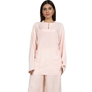 Conjunto de 2 piezas Salwar Kameez indio y pakistaní para mujer, ropa de salón a juego, elegantes conjuntos de cordón Farshi Sahlwar y Kurta para mujer - Product Image 2