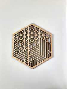 Luxury Carved Pine <b>Wood</b> Trivet 6-Heart Mandala Kitchen Hot Plate Holder Non-Slip Rustic Wooden <b>Placemat</b> Heat Insulation Pad - Product Image 6