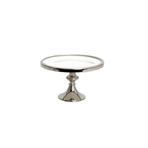 Black Colour High Quality New <b>Silver</b> Plated Chrome Cake Stands Luxury Ramadan Eid Mother of Pearl Inlaid Cake Chocolate Stand - Product Image 1