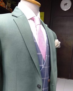 2024 traje de negocios de lana transpirable personalizable para hombres y mujeres estilo frontal plisado botón de un solo pecho Fly Plus Size Formal - Product Image 4