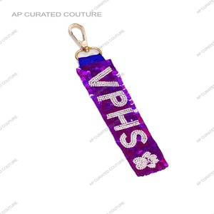 Llaveros Personalizados con Cuentas, Elegantes y Modernos, Hechos a Mano en India, Encantadores Llaveros con Cuentas de Semillas, Llaveros de Equipos para el Día del Partido - Product Image 6