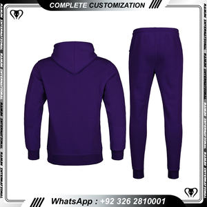 ชุดวอร์มผ้าฝ้ายขนแกะสำหรับผู้ชายชุดวิ่งแบบธรรมดาชุดวอร์มโอเวอร์ไซส์ออกแบบได้ตามที่ต้องการ - Product Image 5