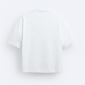 เสื้อยืดครอปไหล่ตกขนาดใหญ่สำหรับผู้ชายผ้าคอตตอน100% เฮฟวี่เวทพิมพ์โลโก้ออกแบบได้ตามต้องการเสื้อผ้าแนวสตรีทสำหรับฟิตเนส - Product Image 2