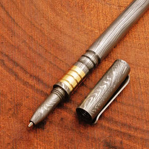 ปากกาเหล็กดามัสกัสคุณภาพสูง พร้อมดีไซน์ศิลปะ เหมาะสำหรับเป็นของขวัญและใช้เพื่อการส่งเสริมการขาย ปากกาเหล็กดามัสกัสระดับมืออาชีพ - Product Image 2