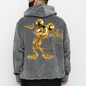 Sweat à capuche pour homme style pull, streetwear, effet délavé, 100% coton, léger, séchage rapide, respirant, logo personnalisé - Product Image 2