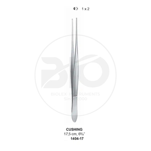 プレミアムステンレス鋼製 ジェラルド組織鉗子 7インチ カーブ デリケート 1x2歯 ファインポイント手術器具 精密用 - Product Image 1