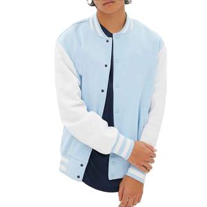 Chaqueta Varsity Personalizada para Hombre, para Invierno y Otoño, con Cuello Alto, Impermeable y Resistente al Viento, Logotipo Bordado en la Parte Delantera, Lista para Enviar - Product Image 1