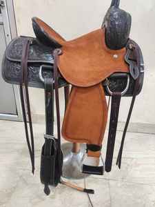 Silla de Montar de Cuero Vacuno Occidental de Alta Calidad para Cortar Asientos y Jockey, Armazón de Cuero Crudo, Herrajes de Acero Inoxidable - Product Image 6