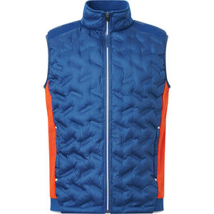 Chaleco con cremallera transpirable bordado con logotipo personalizado para hombre, chaqueta de golf sin mangas de punto transpirable, ropa exterior informal de verano - Product Image 5