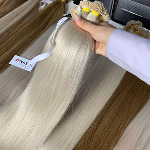 Precio de Cabello Humano de la NASA por 100g, 65cm, Punta Plana, Súper Doble Calidad, Extensiones de Cabello Humano Natural Liso Virgen en Todos los Colores - Product Image 1