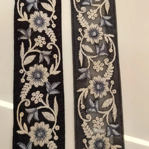 Garniture en dentelle de broderie de Style Vintage élégant traditionnel tissu de dentelle de coton exquis pour jupes hauts chaussures pour l'amélioration de la tenue - Product Image 1