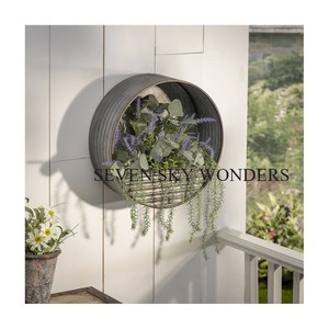 Maceta de Metal de calidad fina, maceta colgante galvanizada para interiores, forma redonda, jardín, Patio, maceta para colgar en la pared, decoración de balcón - Product Image 1