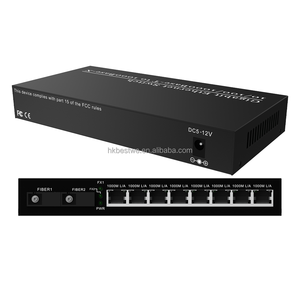 Low Price Single-Mode Single Fiber 2SC to 8RJ45 Fiber Optic <b>Ethernet</b> Converter 3KM - Product Image 4
