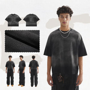 Sunfade สตรีทแวร์ acidwash เสื้อยืด unisex คุณภาพสูงออกแบบได้เอง250gsm ไหล่ตกไซส์ใหญ่พิเศษ - Product Image 2