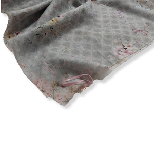 La mejor selección, serie Reiko, bufanda de algodón de manga corta, base diaria gris, atuendo informal, accesorios, primavera Digital de moda - Product Image 1