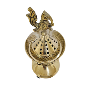 Brûleur à Bakhoor décoratif pour la maison, design moderne en métal artisanal, de qualité supérieure, plaqué or, pour diffuseur de parfum. - Product Image 4