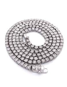 Testeur de Diamant GRA Hip Hop S925 Argent Glacé Bling 3 Rangées 14mm-20mm VVS Moissanite Chaîne à Maillons Cubains pour Hommes 16mm 18mm - Product Image 1