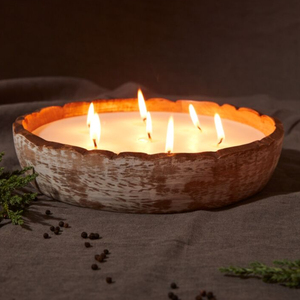 Vente chaude parfum personnalisé décoratif bol à pâte en bois sculpté à la main bougie bols cire de soja décoration de la maison taille personnalisable - Product Image 2