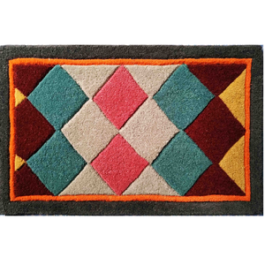 Tapis de porte moderne personnalisé fait à la main tapis absorbant l'eau en laine antidérapante pour la décoration de sol de la maison lavable respectueux de l'environnement - Product Image 3