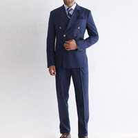 Costume d'affaires léger pour homme, dernière conception, très vendu, pantalon et veste à simple boutonnage, plissé, en laine peignée italienne, personnalisable, marque privée