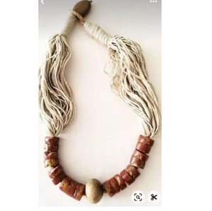 Collier en corne de buffle et perles de résine pour les fêtes de mariage fiançailles fêtes de noël et vêtements de bureau - Product Image 5