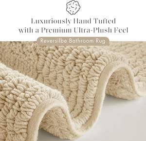 Tapis de salle de bain extra doux et absorbants en chenille, tapis de bain de luxe, adaptés aux animaux domestiques, résistants aux taches, avec dos antidérapant en caoutchouc, pour la maison et l'hôtel - Product Image 2