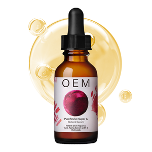 Sérum Rétinoïde + Bakuchiol de marque privée 1oz-Formule anti-âge et réparatrice pour la <span class=keywords><strong>peau</strong></span> avec acide hyaluronique pour peaux sensibles - Product Image 1