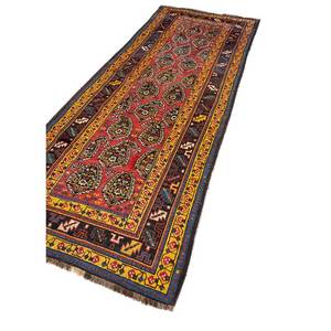 Alfombra Kiaan Grande de Lana Anudada a Mano, Diseño Geométrico Rojo Naranja, 9x12 Rectangular, para Pasillo o Habitación - Alfombras Jaipur US Paem-172 - Product Image 2