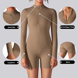 2025 entraînement sans couture Yoga Gym barboteuses régulières Sexy dos nageur contrôle du ventre soutien-gorge rembourré confortable printemps solide survêtement - Product Image 4