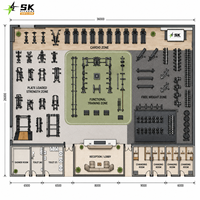 Équipement de musculation commercial SK 360 m², ensemble complet de machines à charges libres, machine d'entraînement de force réglable, acier de haute qualité pour la musculation