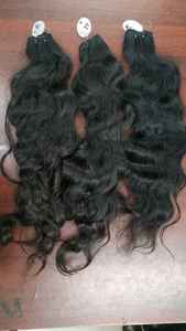 Extensions de cheveux humains Remy non transformés de temple naturel de haute qualité cheveux indiens avec des styles de vague naturelle et de vague profonde lâche - Product Image 5