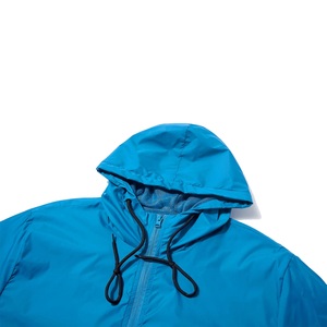 Micro Fiber Windbreaker <b>Jacket</b> Lightweight Waterproof Breathable Hooded Outdoor <b>Running</b> Hiking Sports <b>Jacket</b> OEM ODM Letter - Product Image 3
