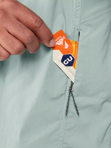 Chemise de randonnée convertible à manches longues pour homme, grande taille, séchage rapide, UPF 50, spandex/polyester, unie, multi-poches, logo sur le devant, bouton - Product Image 5