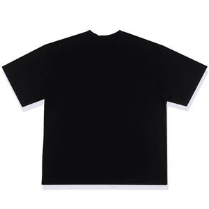 เสื้อยืดโอเวอร์ไซส์สำหรับผู้ชายผ้าคอตตอนออร์แกนิก100% หนาแบบกำหนดเองโลโก้แบบโชว์ไหล่ระบายอากาศได้เปล่าขนาดพลัสไซส์ออกแบบได้ - Product Image 1