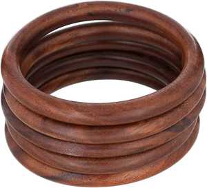 Pulseras de Madera Hechas a Mano, Modernas, Ecológicas, con Cuentas de Madera, Color Personalizado, Hechas en India, Artesanía Natural, de Primera Calidad - Product Image 5