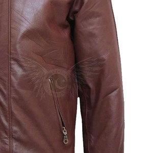 Chaqueta de cuero de primera calidad para hombre, chaqueta de cuero Original, talla personalizada - Product Image 3