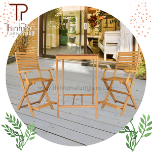 Nghệ thuật đơn giản rắn gỗ thanh ghế thiết lập linh hoạt cho nhà ngoài trời khách sạn ăn uống trung tâm sử dụng đẹp thanh Ghế Thời gian giao hàng - Product Image 6