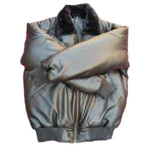 แจ็กเก็ตขนเป็ดหน้าเหนือของผู้ชายสีดำเพื่อให้ความอบอุ่นแจ็คเก็ตขนเป็ดหน้าเหนือสำหรับฤดูหนาว - Product Image 2