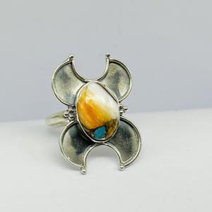 Anillo turquesa de cobre Dahlia, anillo de plata 925, anillo hecho a mano, anillo de aniversario, anillo de piedra natal, anillo de piedras preciosas, anillo de plata - Product Image 5