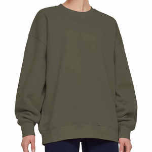 เสื้อสเวตเตอร์ผู้หญิงแฟชั่นใหม่เสื้อสเวตเตอร์ผู้หญิงไหล่ตกไซส์ใหญ่เสื้อสเวตเชิ้ตระบายอากาศ - Product Image 6