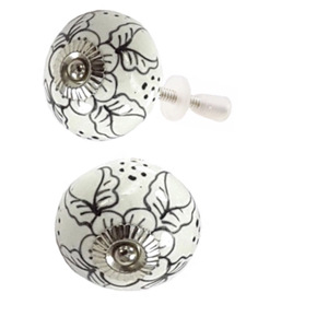 Poignées de tiroir d'armoire en céramique modernes faites à la main boutons fabriqués à la main chambre commode cuisine salle de bain salon armoire - Product Image 2