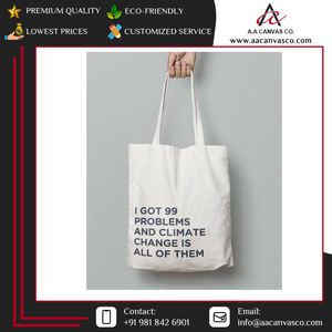 Superbe qualité personnalisé imprimé coton toile sac fourre-tout écologique réutilisable et recyclable meilleur prix pour l'Inde Shopping - Product Image 3