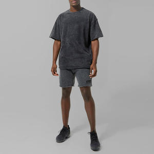 Camisetas lavadas con ácido para hombre en blanco liso, novedad de 2024, camiseta de lavado ácido de algodón de alta calidad para hombre - Product Image 5